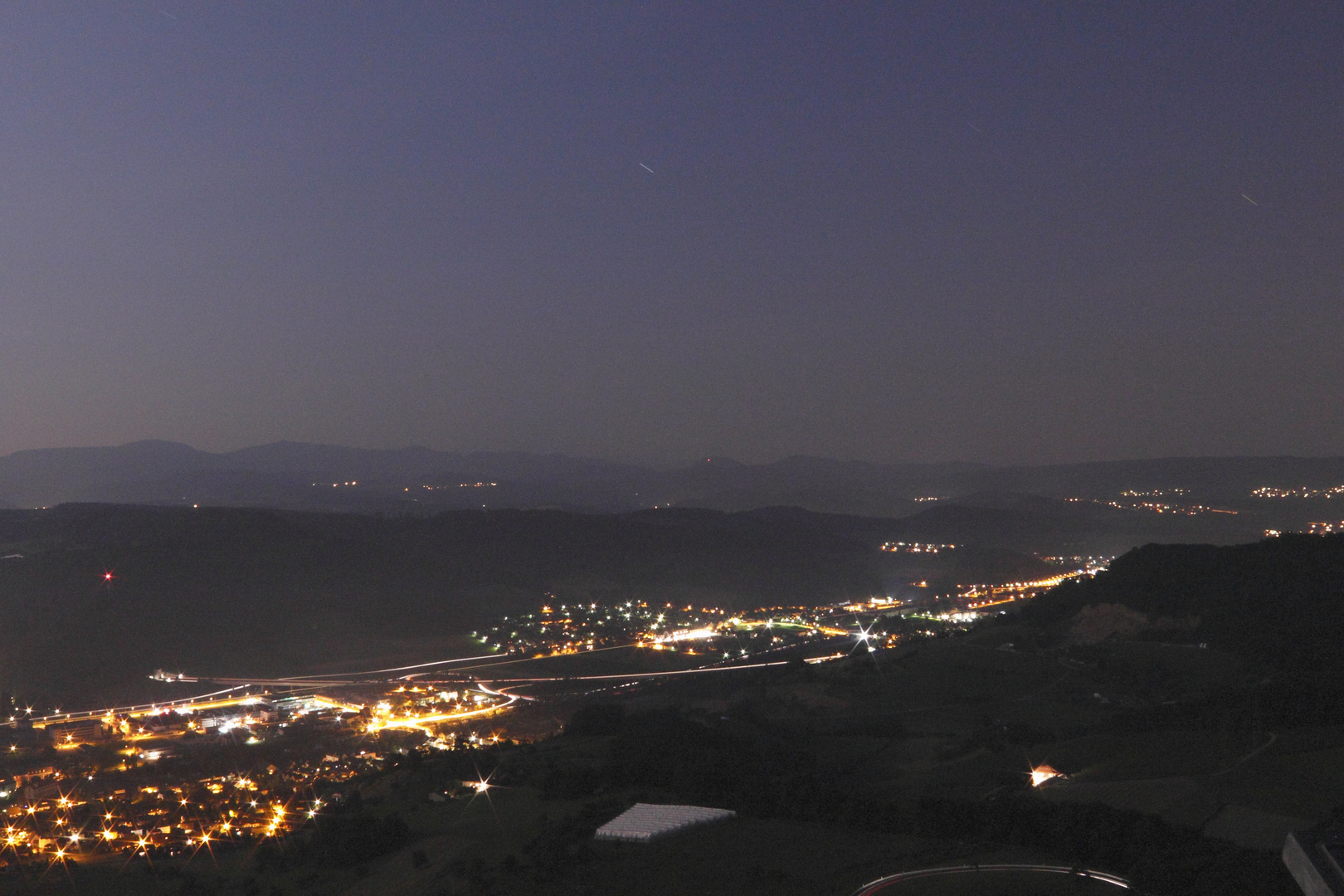 Sissach-Itingen bei Nacht