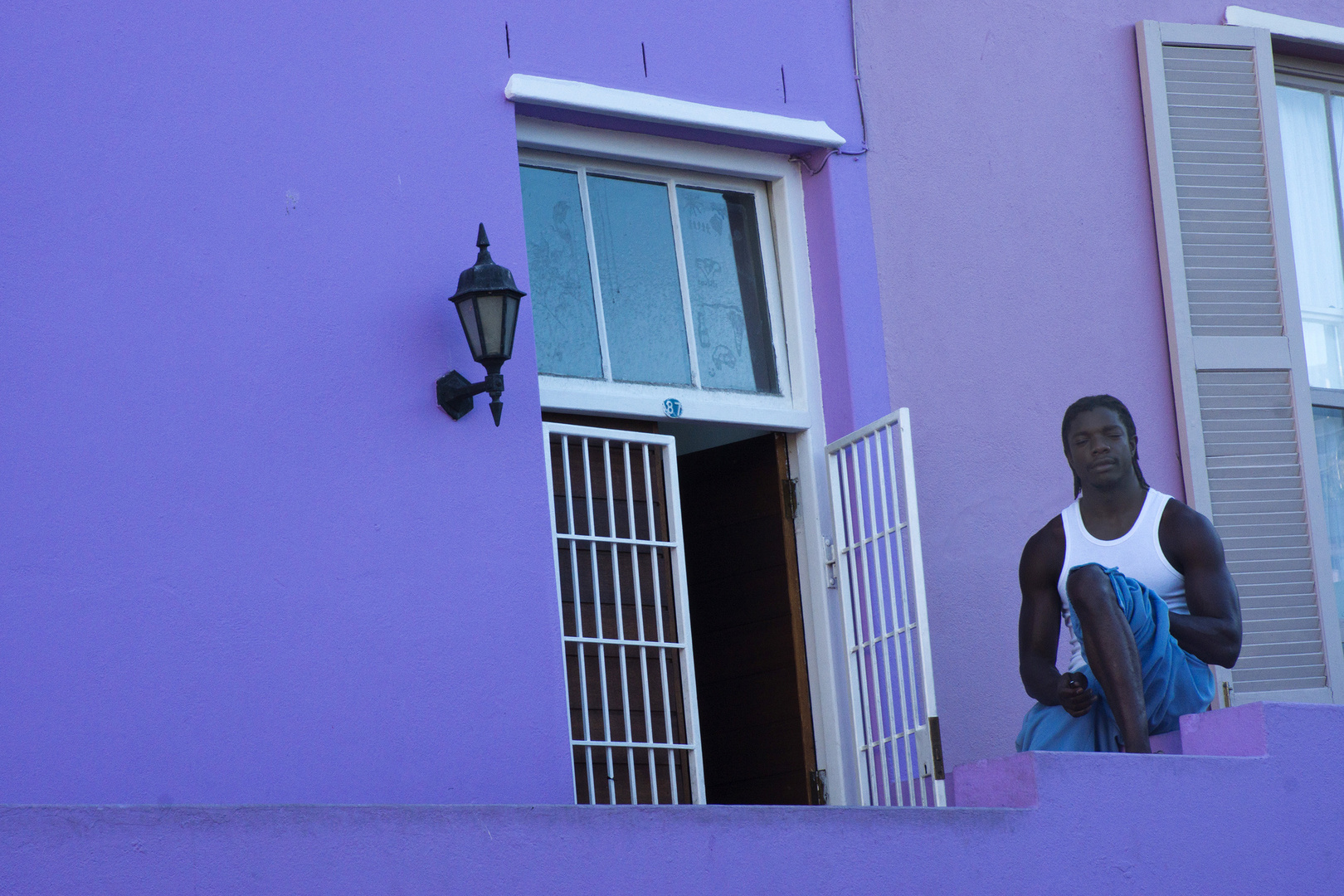 Sitting in front of my grandma's house in Capetown