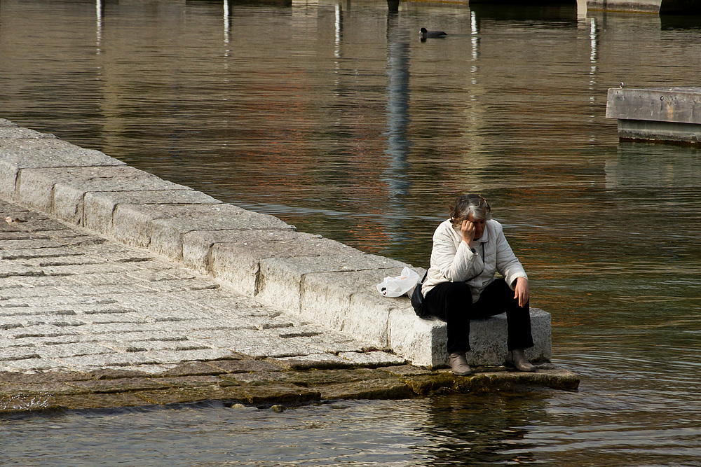 Sitting on the dock of the bay