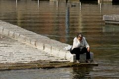 Sitting on the dock of the bay