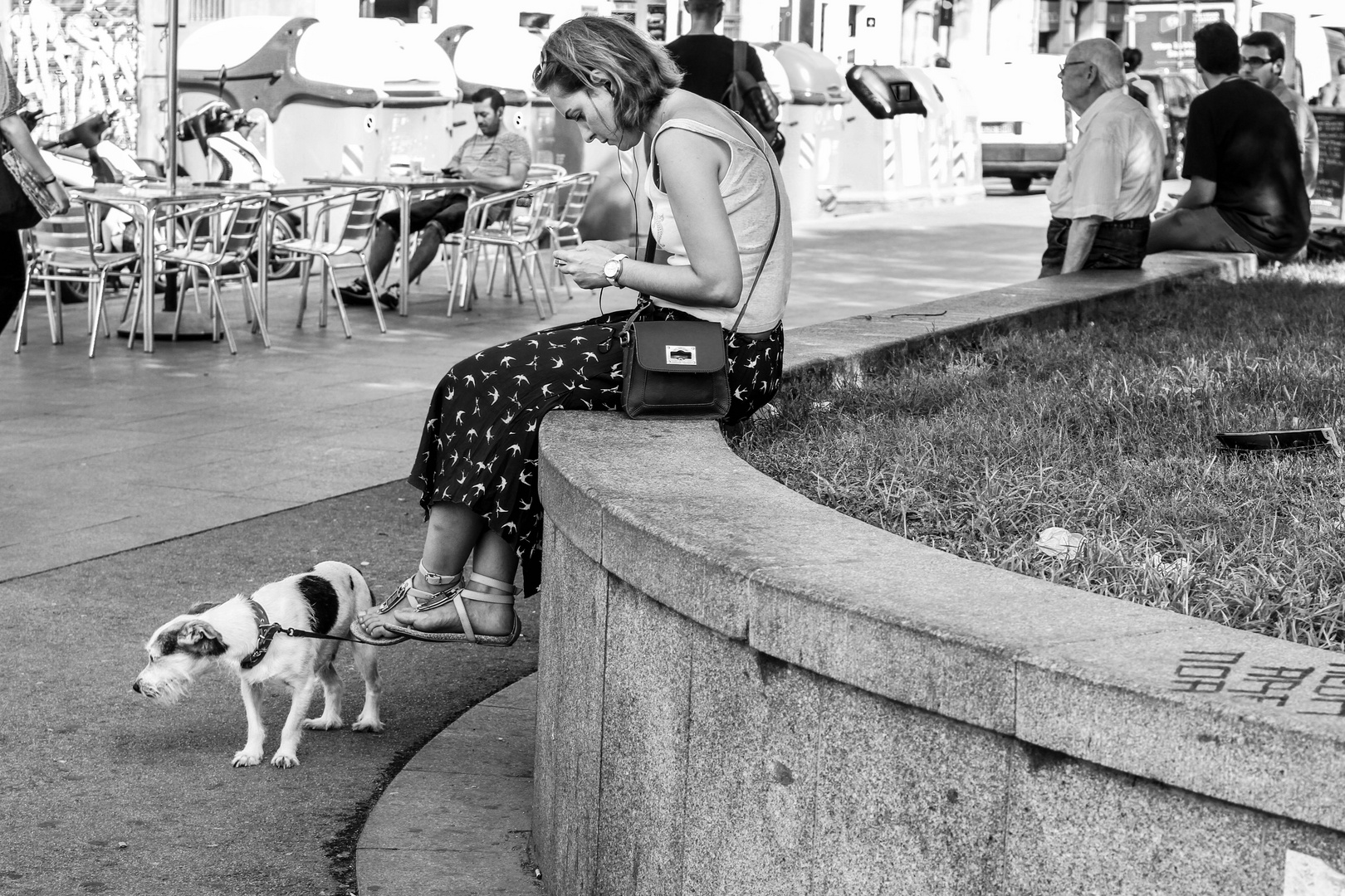 sitting, waiting, wishing,listening.