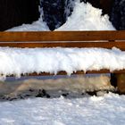 Sitzbank im Winter