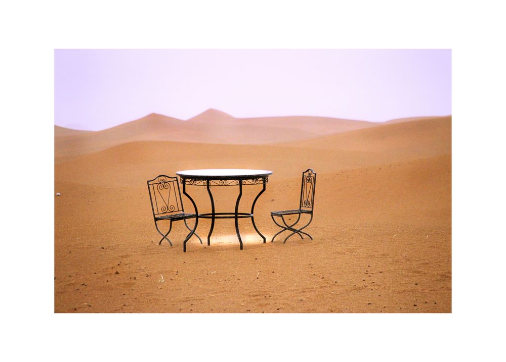 Sitzplatz in der Wüste