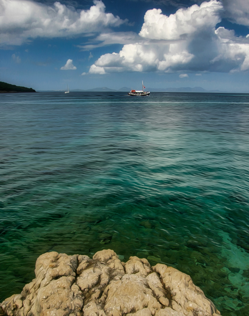 sivota blick auf korfu