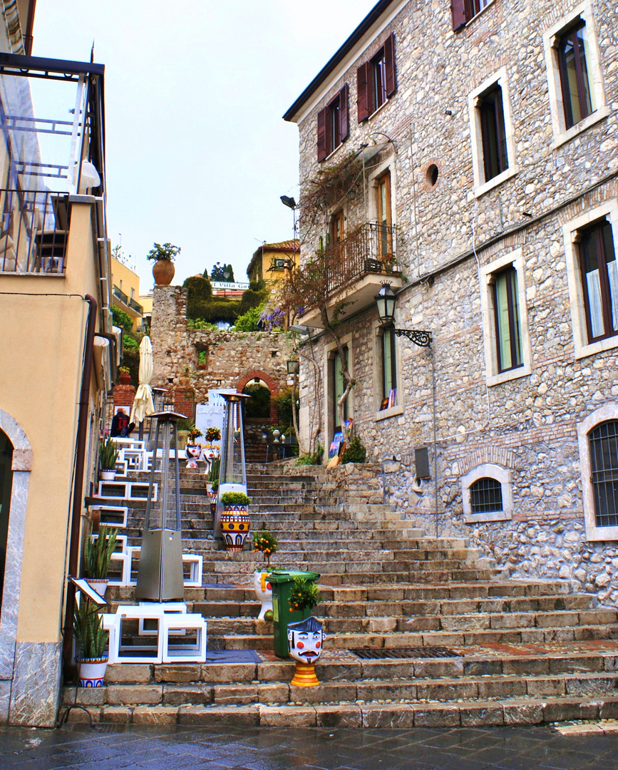 Sizilien - Taormina - Eine schmucke Treppe
