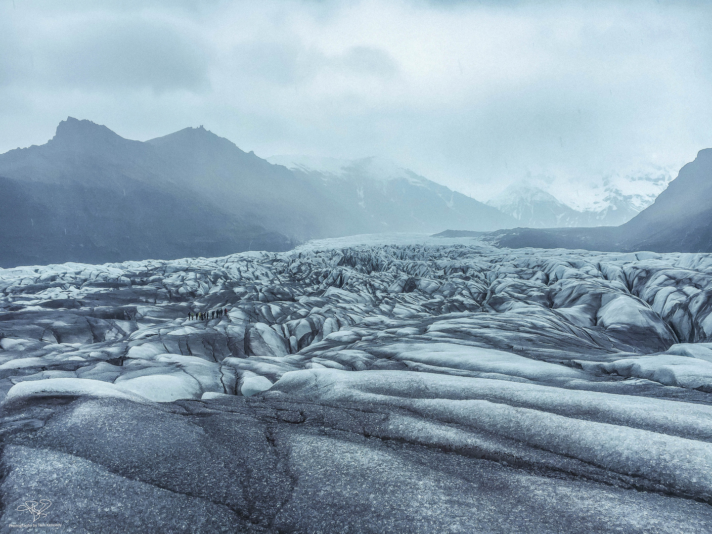 Skaftafellsjokull with Trekkers