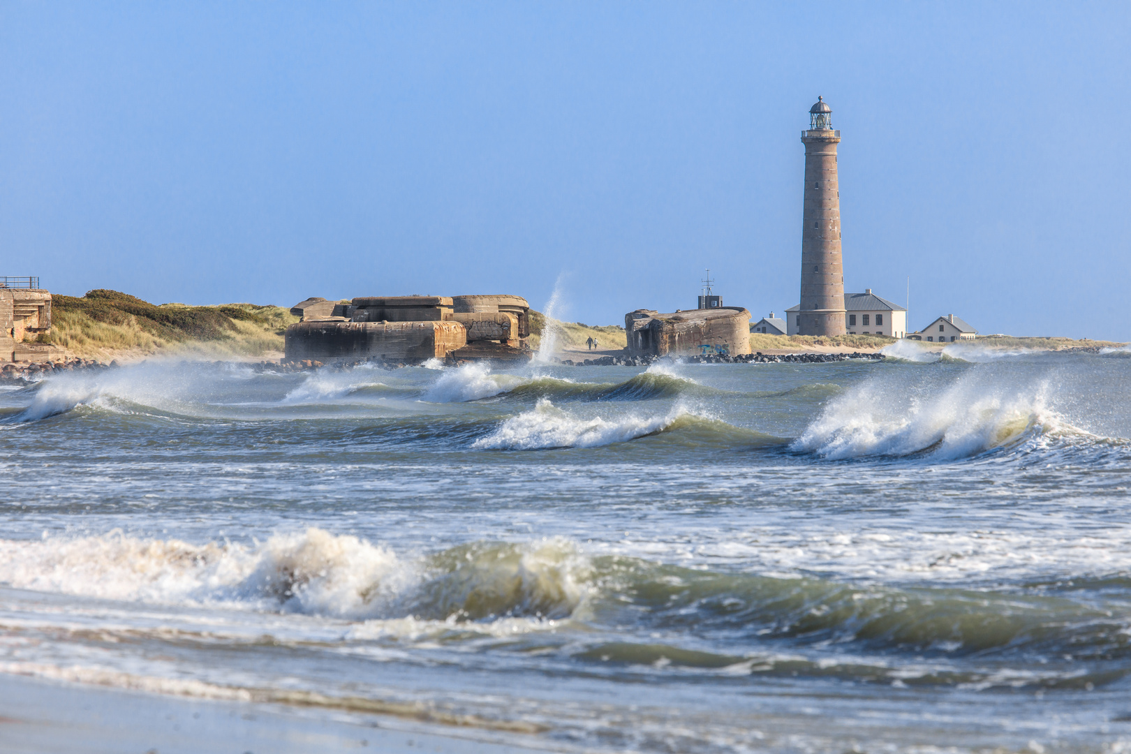  Skagen Fyr, der graue Leuchtturm ...