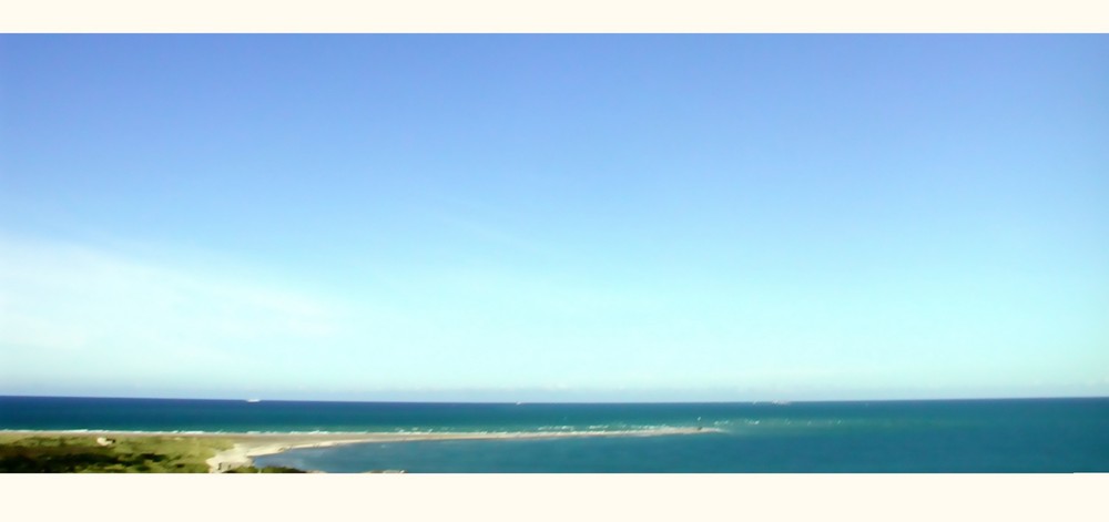 Skagen / Grenen ; Zusammentreffen von Nordsee und Ostsee.