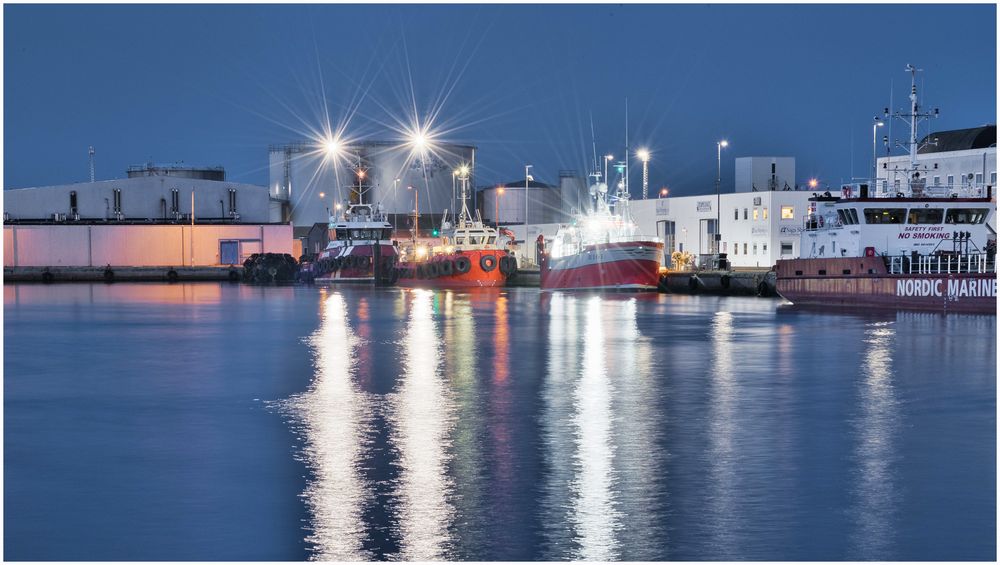 Skagen Hafen am Abend