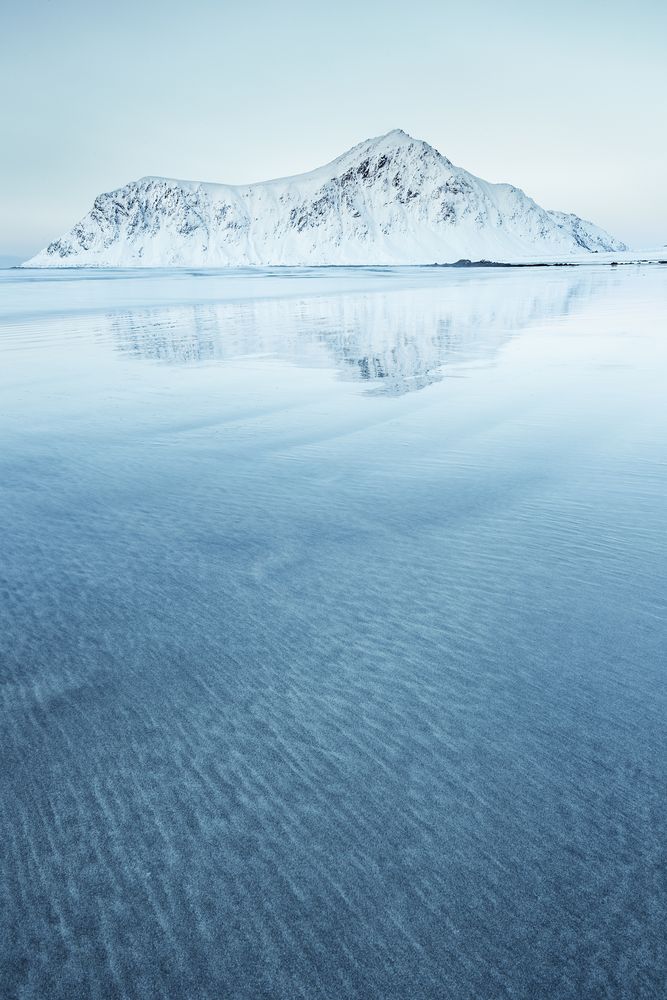 Skagsanden beach bright lights