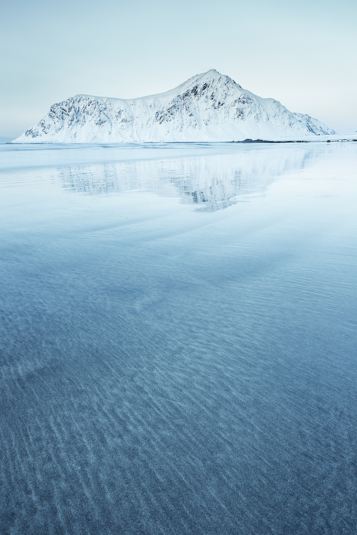 Skagsanden beach bright lights