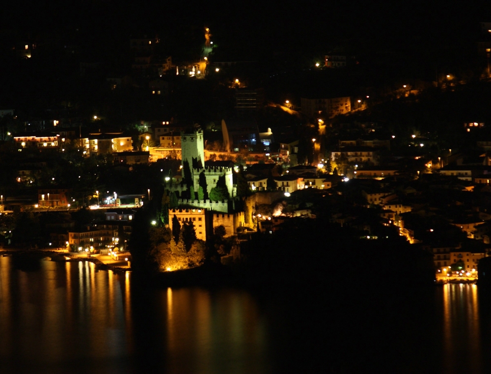 Skaligerburg von Malcesine bei Nacht