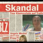 Skandal: Tina Klemmstein auf Tretboot