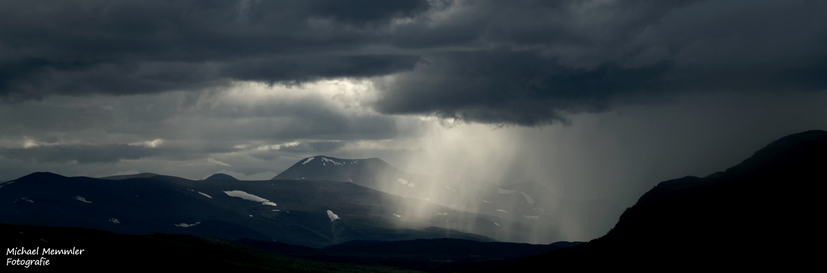 Skandinavien 2014 - Regenwolken über dem Kungsleden