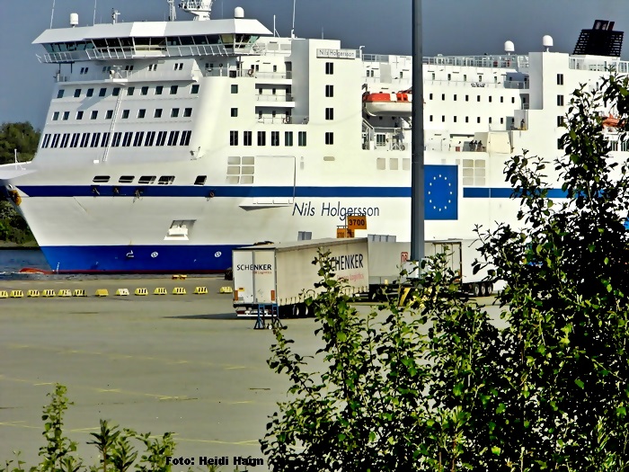 Skandinavienkai Travemünde. Fotografiert vom Hafenhaus aus.