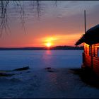 Skandinavischer Sonnenuntergang in Bayern