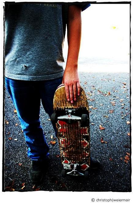 skateboarding...