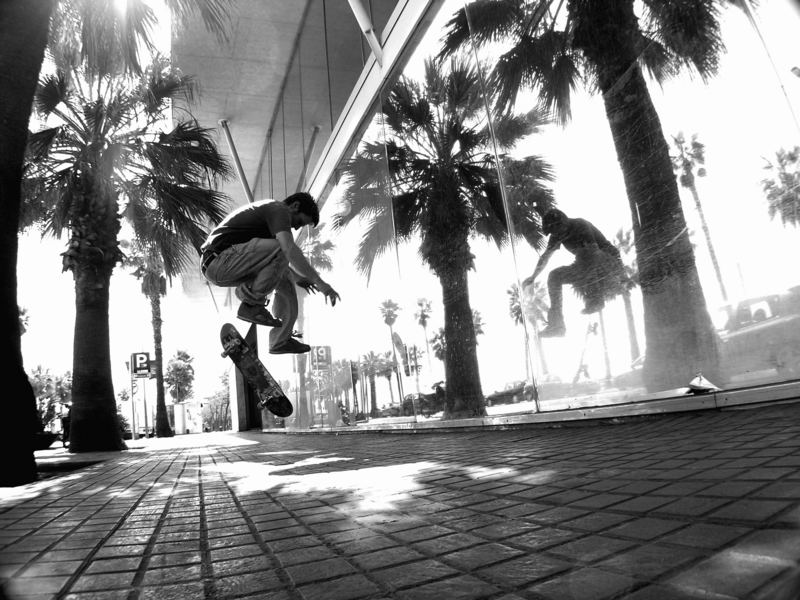 Skateboarding in Barcelona