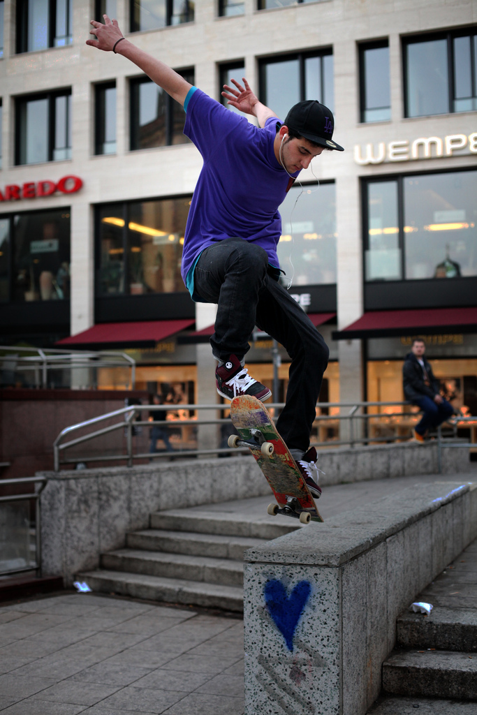 Skateboarding in Frankfurt