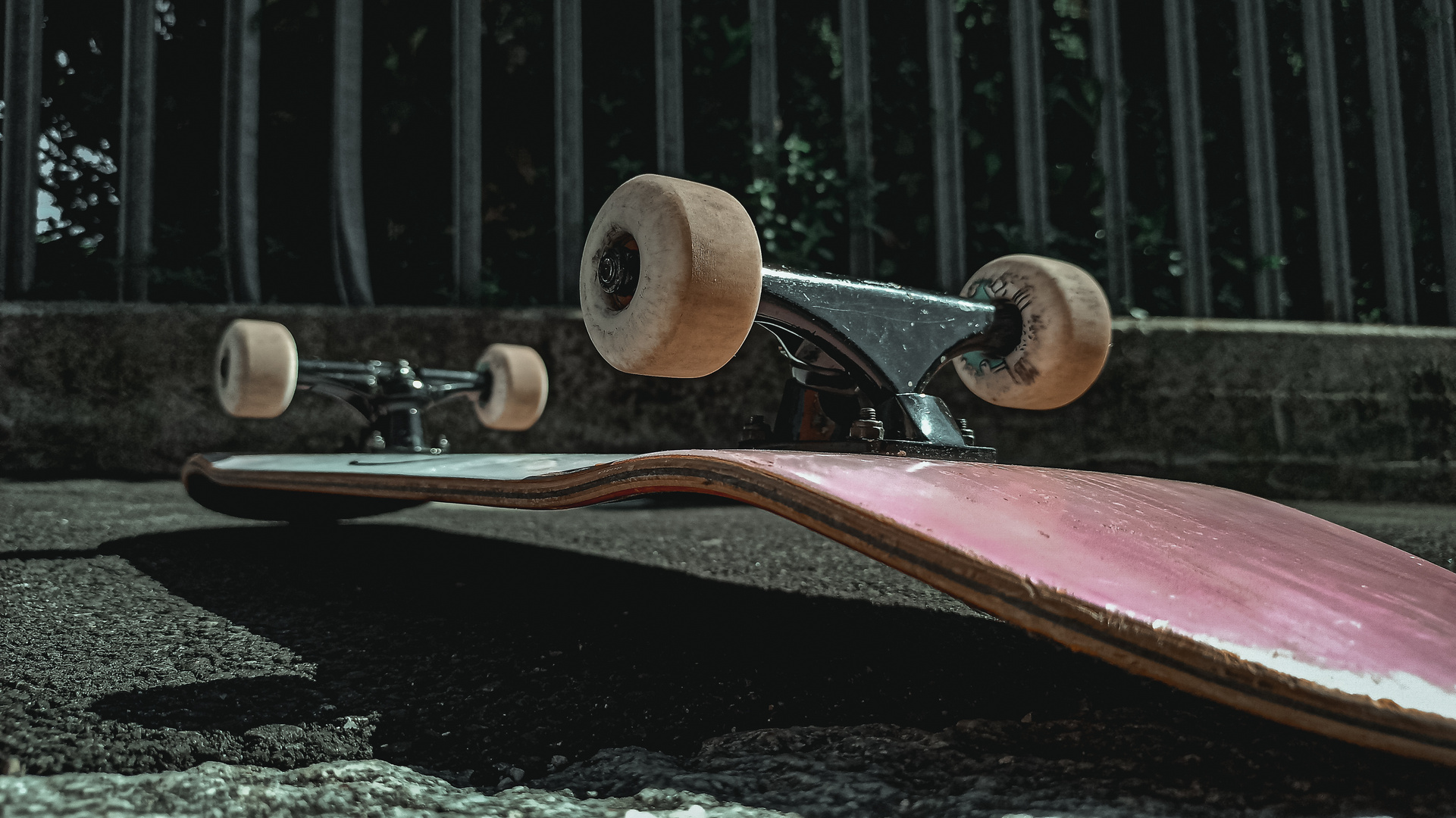 Skateboarding in street