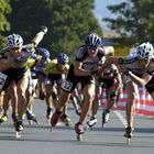 Skater beim Zieleinlauf beim "Fränkische Schweiz Marathon"