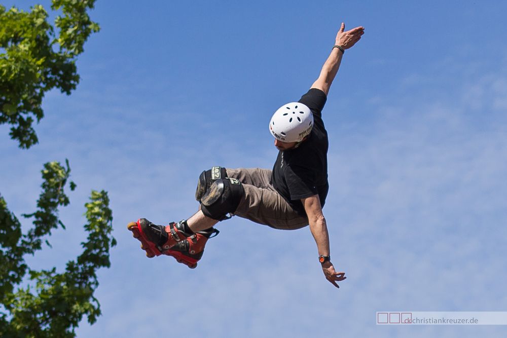 Skater in der Halfpipe