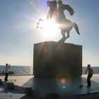 Skater vor Alexander dem Großen in Thesaloniki