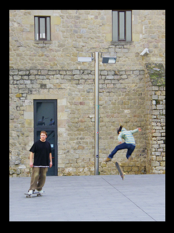 Skaters in Barcelona, Spain