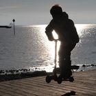 Skatersprung in die Sonne