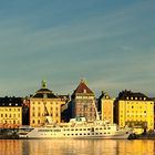 Skeppsbron in central Stockholm at sunrise