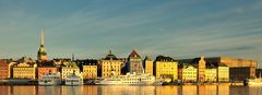 Skeppsbron in central Stockholm at sunrise