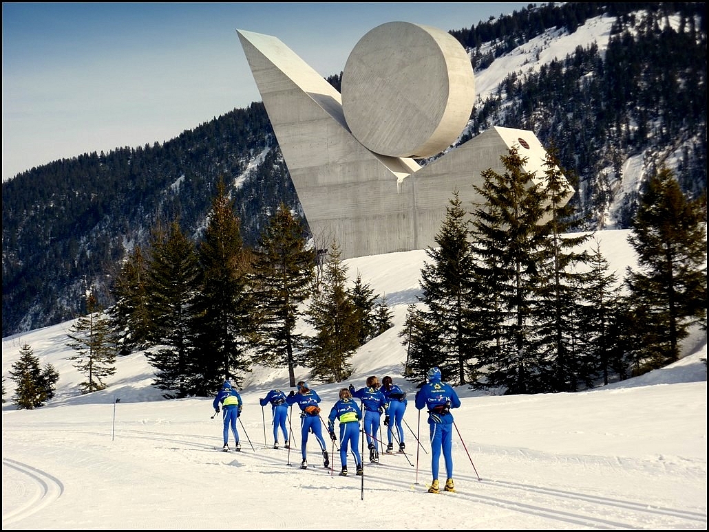 Ski au Plateau des Glières.