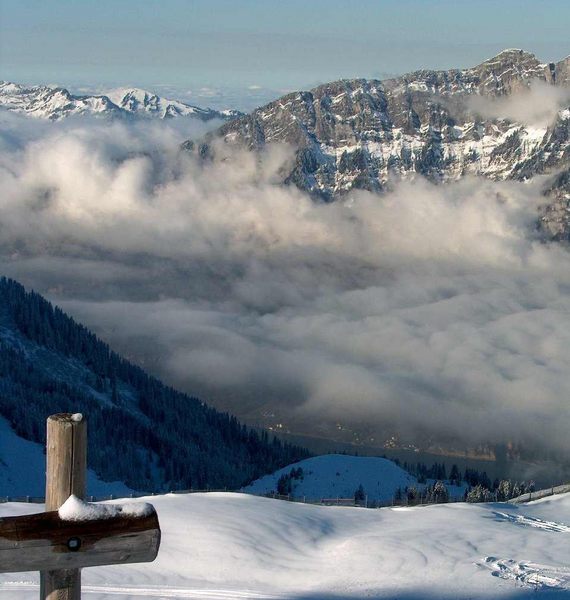 Ski Saison - Erste Tag, auf 2020 m, 29. Nov. 2003. Noch nicht den wahren Winteranfang