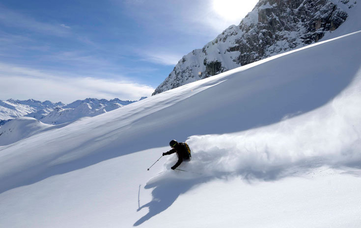 Skifahren am Arlberg