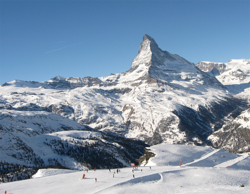 Skifahren am Matterhorn