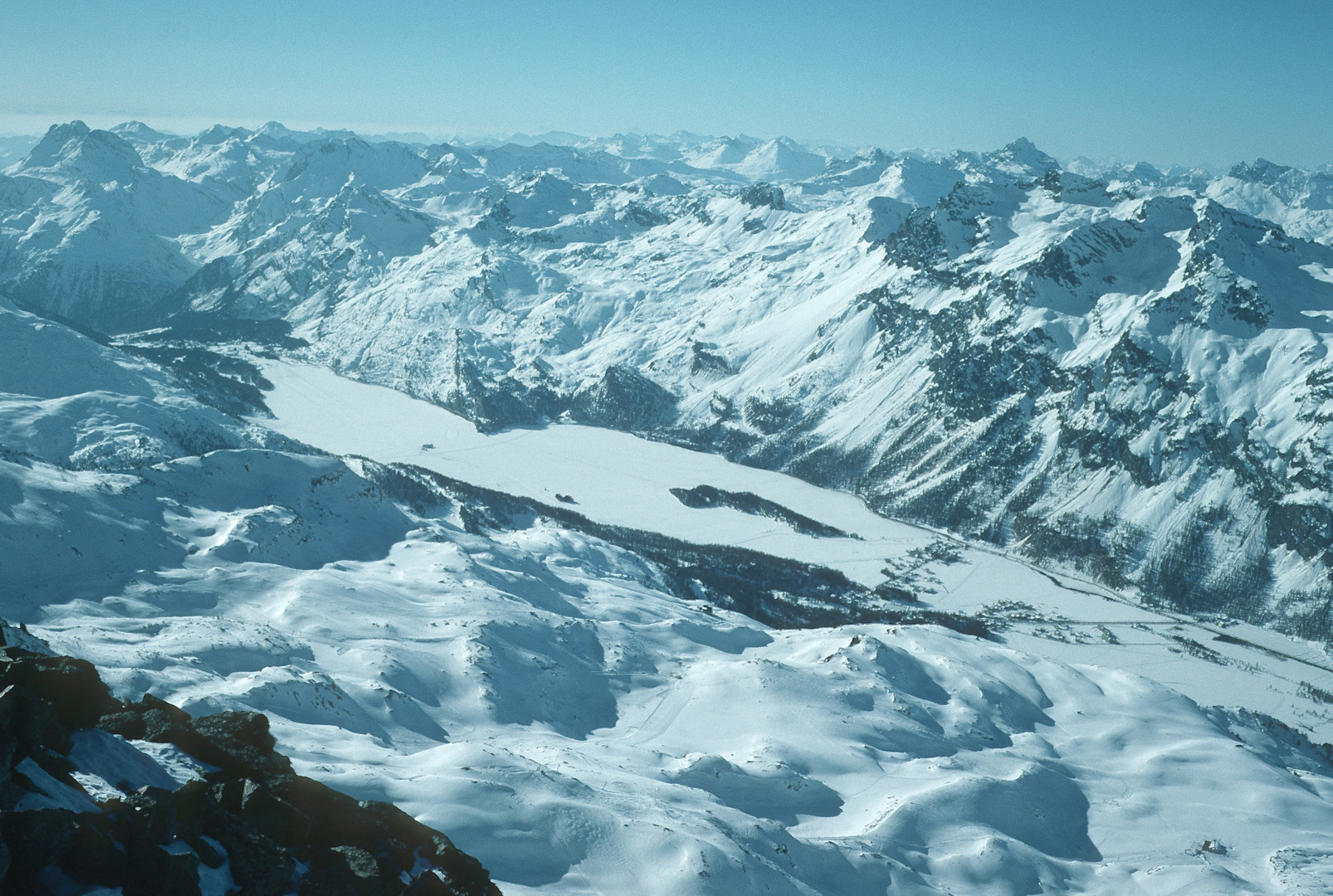 Skifahren am Piz Corvatsch (Oberengadin)