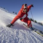 Skifahren in den Alpen