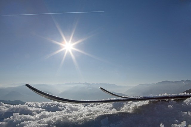 Skifahren in den Alpen