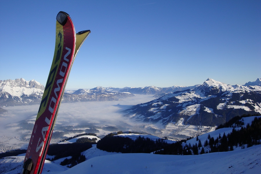 Skifahren Neujahrstag in Kitzbühel/Kirchberg