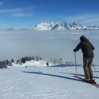 Skifahren über den Wolken