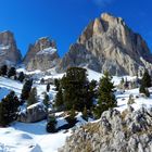 Skifahren unten Langkofel