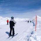 "Skifahrer ganz oben"