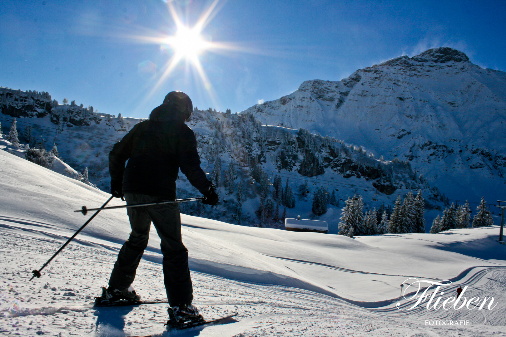 Skifahrer in Warth - Schröcken II