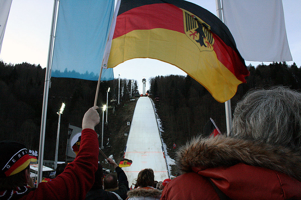 SkiFlug WM in Obersdorf (mit passender Fahne)