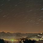 Skigebiet bei Nacht