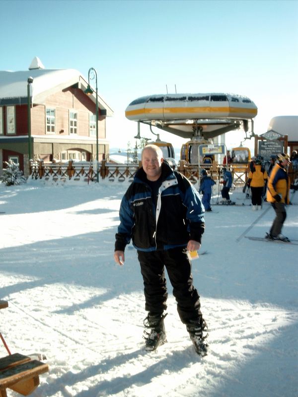 Skigebiet Big White vorm Hotel White Cristel In.Nach der 7 oder 8 abfahrt.Und ich bin im Eimer:-))