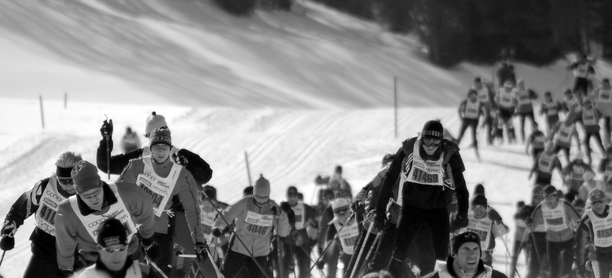 Skimarathon in b/w