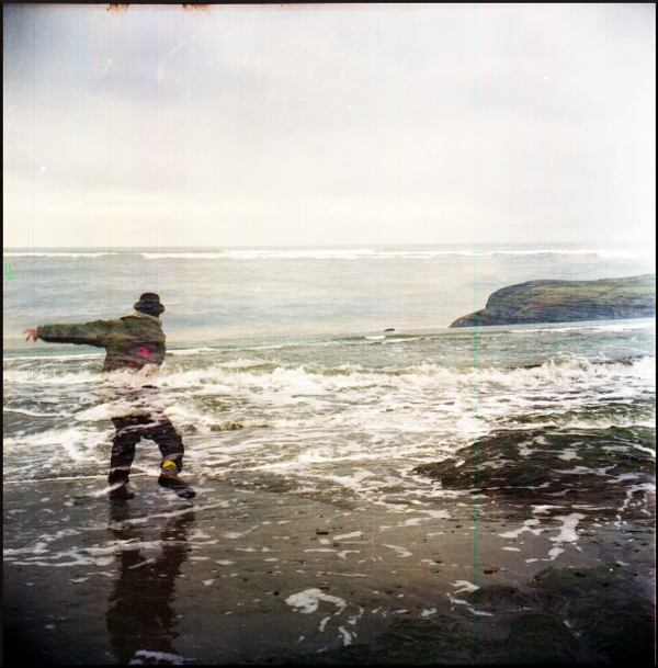 Skipping pebbles by the sea