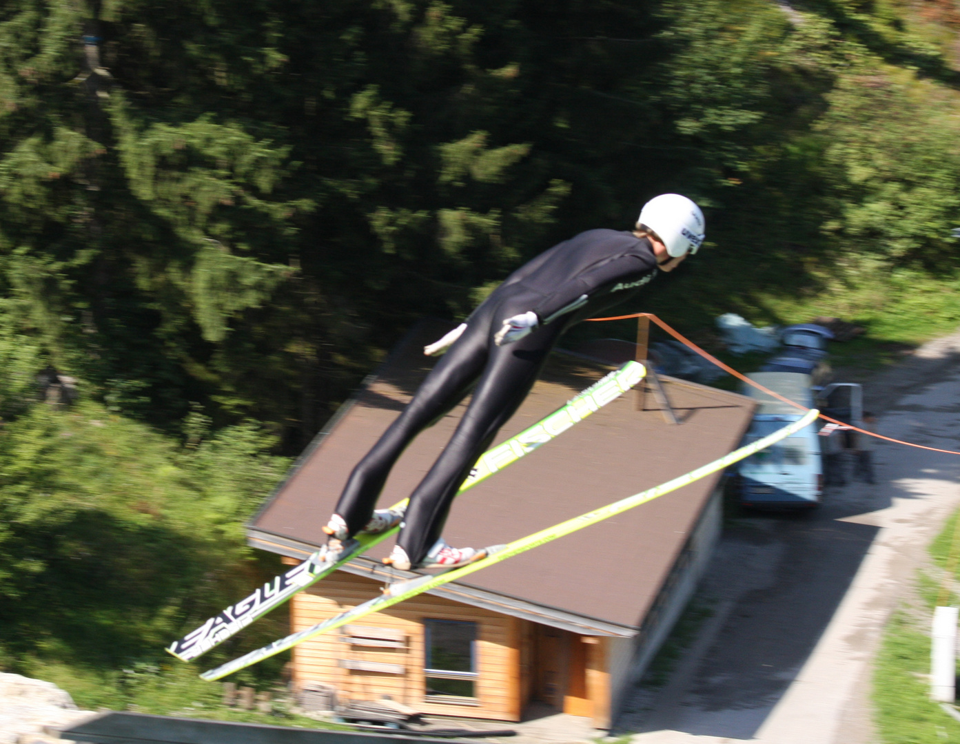 Skispringen im August - Absprung