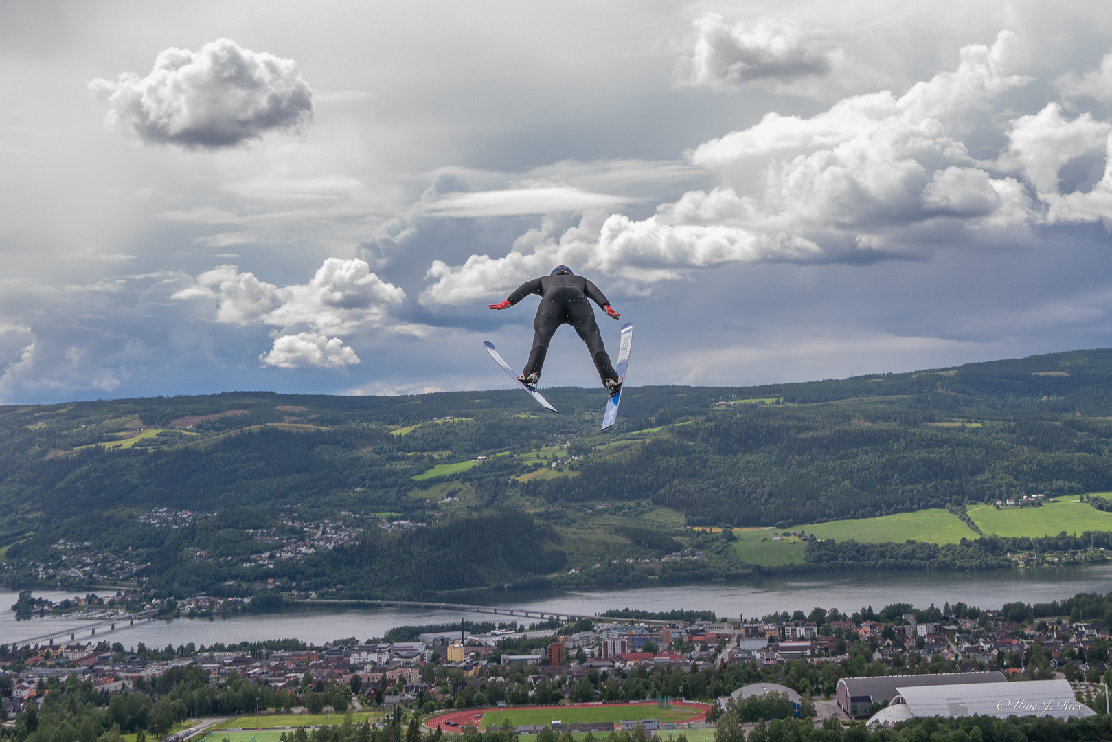 Skispringer in Lillehammer